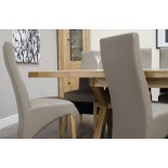 Deluxe Oak Super X Leg Extending Dining Table